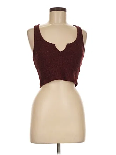 Pre-owned Colsie Tank Top Burgundy Strapless Neckline Tops