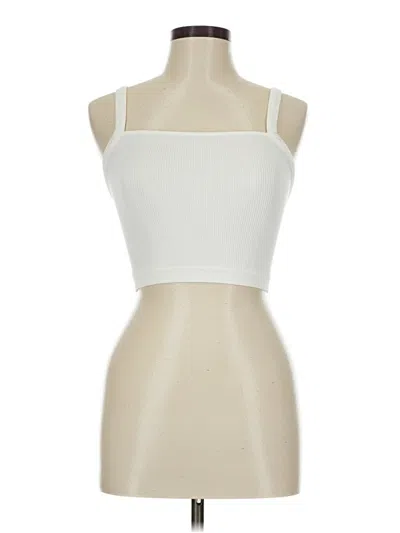 Pre-owned Colsie Tank Top Ivory Strapless Neckline Tops In White
