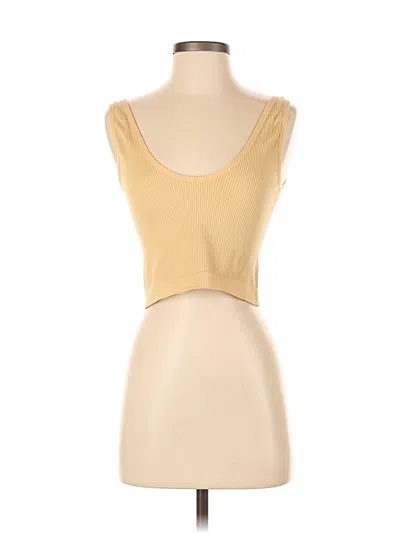 Pre-owned Colsie Tank Top Tan Strapless Neckline Tops In Brown
