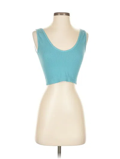 Pre-owned Colsie Tank Top Teal Strapless Neckline Tops In Blue
