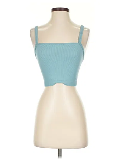 Pre-owned Colsie Tank Top Teal Strapless Neckline Tops In Blue