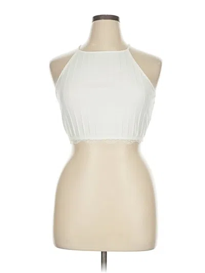 Pre-owned Colsie Tank Top White Halter Neckline Tops