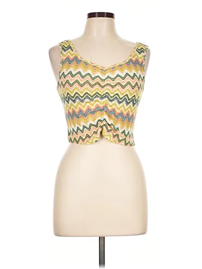Pre-owned Colsie Tank Top Yellow Sweetheart Neckline Tops