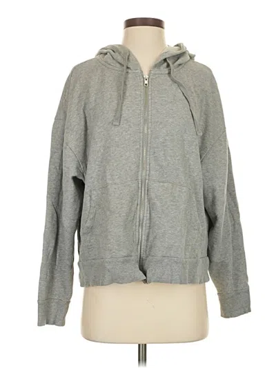 Pre-owned Colsie Zip Up Hoodie In Gray