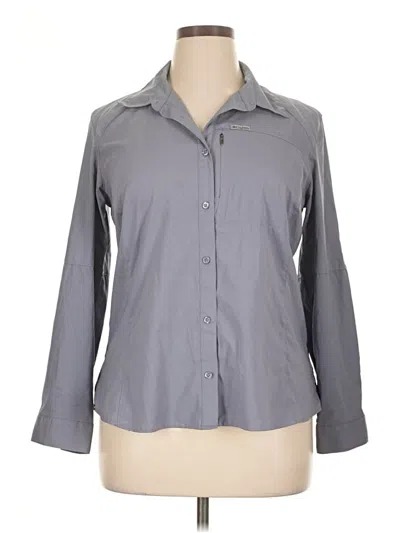 Pre-owned Columbia 3/4 Sleeve Blouse In Gray