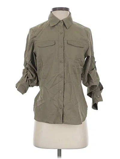 Pre-owned Columbia 3/4 Sleeve Blouse In Green