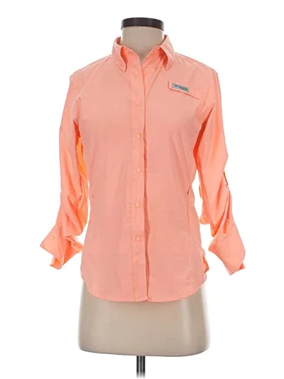 Pre-owned Columbia 3/4 Sleeve Blouse In Orange