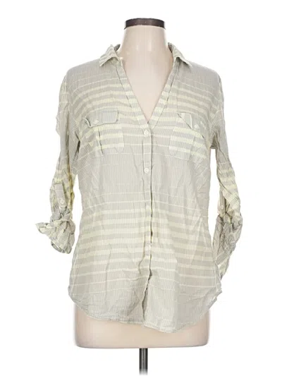 Pre-owned Columbia 3/4 Sleeve Button Down Shirt In Gray