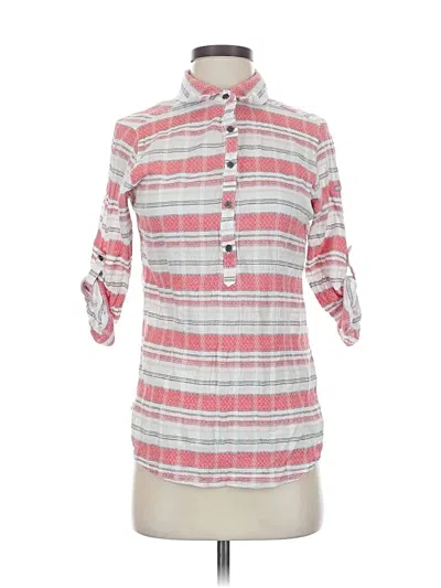 Pre-owned Columbia 3/4 Sleeve Button Down Shirt In Pink