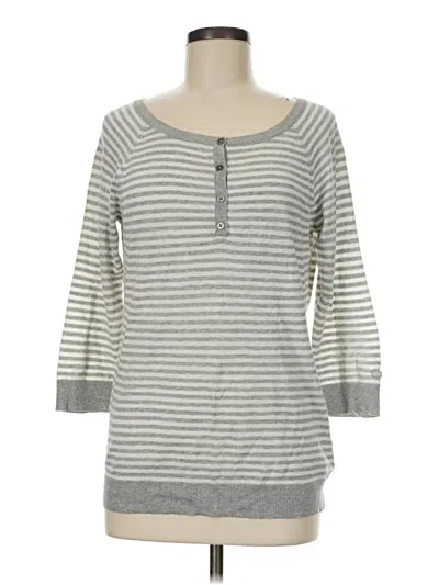 Pre-owned Columbia 3/4 Sleeve Top Gray Scoop Neck Tops