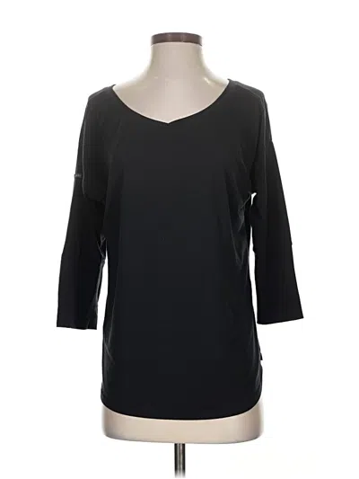 Pre-owned Columbia 3/4 Sleeve T-shirt In Black