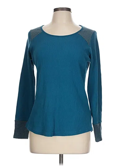 Pre-owned Columbia 3/4 Sleeve T-shirt In Blue