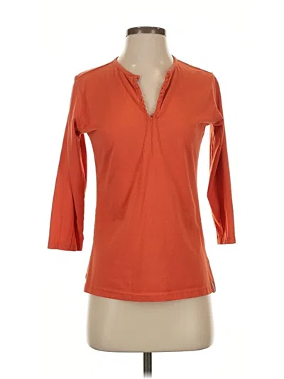 Pre-owned Columbia 3/4 Sleeve T-shirt In Orange