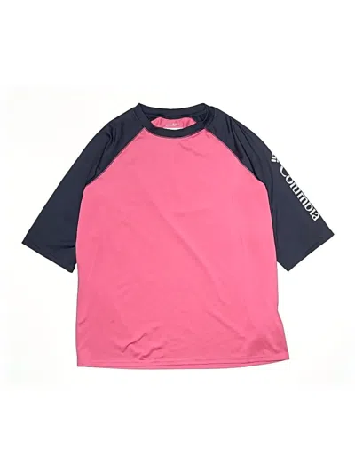 Pre-owned Columbia Kids' 3/4 Sleeve T-shirt In Pink