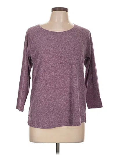 Pre-owned Columbia 3/4 Sleeve T-shirt In Purple