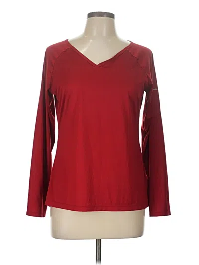 Pre-owned Columbia 3/4 Sleeve T-shirt In Red