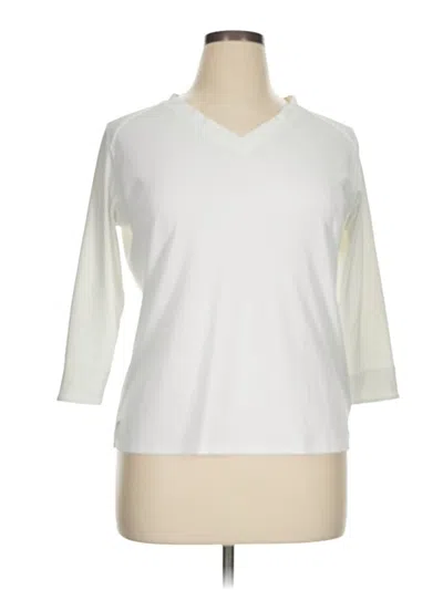 Pre-owned Columbia 3/4 Sleeve T-shirt In White