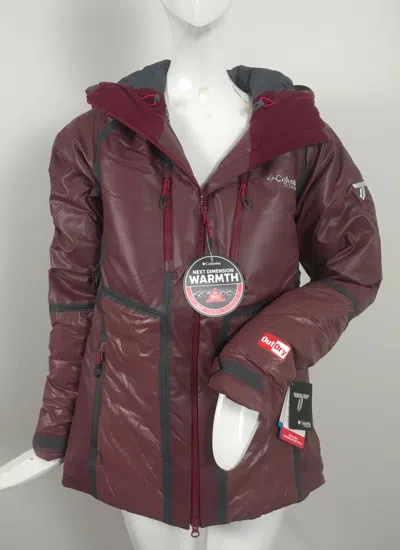 Pre-owned Columbia $650  Titanium Women's Outdry Ex Diamond Piste Jacket Gray Purple
