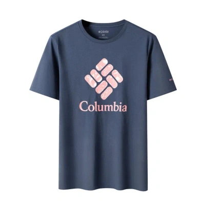 Columbia 春夏款城市户外圆领印花短袖衫 In Blue