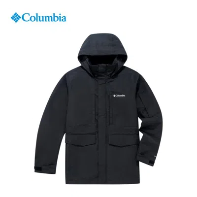 Columbia 哥伦比亚男子城市户外系列防水冲锋衣旅行外套 In Black