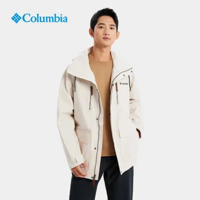 Columbia 哥伦比亚户外男子防水旅行徒步野营休闲外套 In White