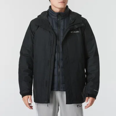 Columbia 户外羽绒三合一夹克男装上衣休闲舒适时尚保暖运动外套 In Black