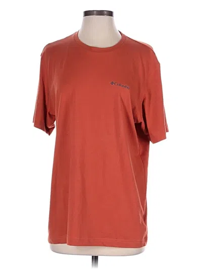 Pre-owned Columbia Active T-shirt In Burgundy