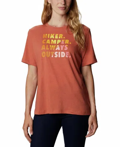 Columbia Activewear Plus Size Graphic-print T-shirt In Teak Brown In Multi
