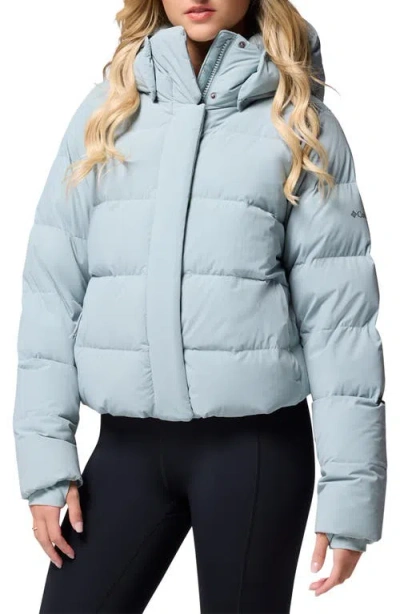 Columbia Amaze Puff™ Water Repellent 650 Fill Power Down Hooded Jacket In Blue