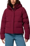 Columbia Amaze Puff™ Water Repellent 650 Fill Power Down Hooded Jacket In Burgundy