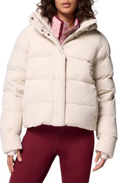 Columbia Amaze Puff™ Water Repellent 650 Fill Power Down Hooded Jacket In Neutral
