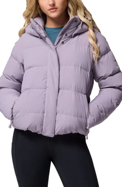 Columbia Amaze Puff™ Water Repellent 650 Fill Power Down Hooded Jacket In Purple