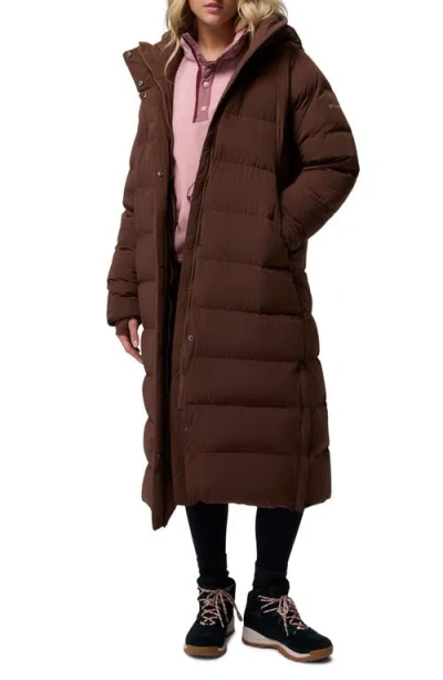 Columbia Amaze Water Repellent 650 Fill Power Down Puffer Coat In Burgundy
