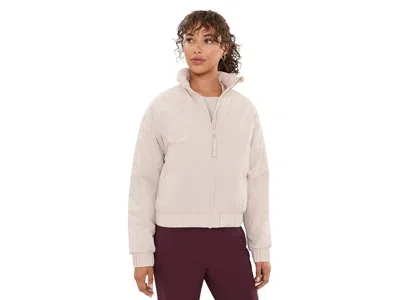 Columbia Amazestretch Insulated Bomber Women's Coat Dark Stone: Lg, Elastane/nylon In Neutral