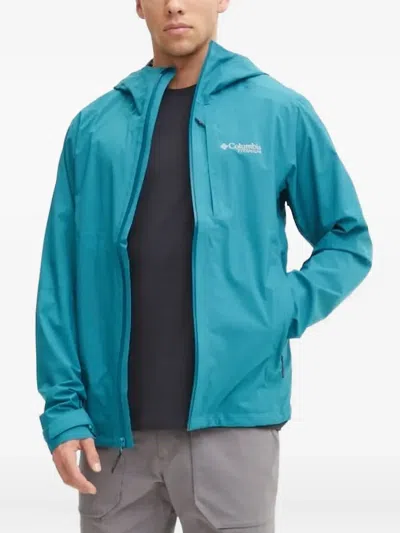Columbia Ampli-dry™ Ii Shell Logo-print Performance Jacket In Blue