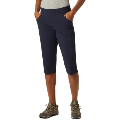 Columbia Anytime Pants Women's Dark Nocturnal Casual Capri Cropped Kfc609 In Blue