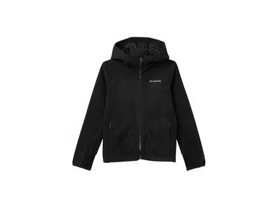 Columbia Arctic Peak Hooded Full Zip (little Kids/big Kids) Kid's Fleece Black : Md (10-12 Big Kids), Elastan