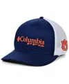 Columbia Auburn Tigers Pfg Stretch Cap In Navy,white