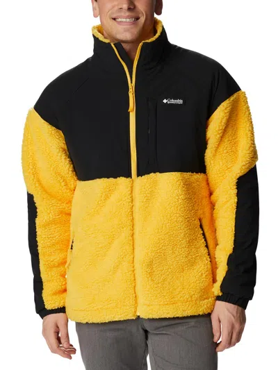 Columbia Ballistic Ridge Mens Fleece Long Sleeve Fleece Jacket In Yellow