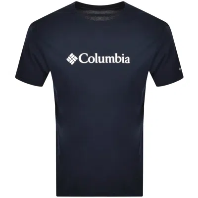Columbia Basic Logo T Shirt Navy In Blue