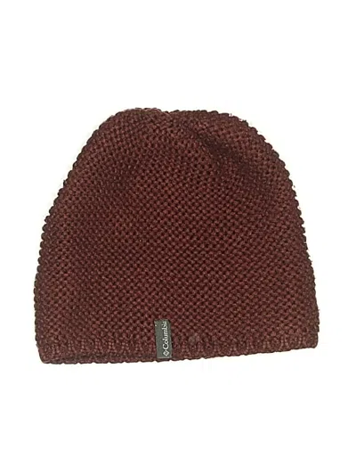 Pre-owned Columbia Beanie Hat In Burgundy