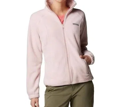 Columbia Benton Springs Full Zip Fleece Jacket In Salmon In Pink