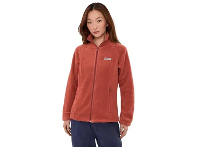 Columbia Benton Springs Full Zip Women's Jacket Red Oxide: Lg, Polyester In Brown
