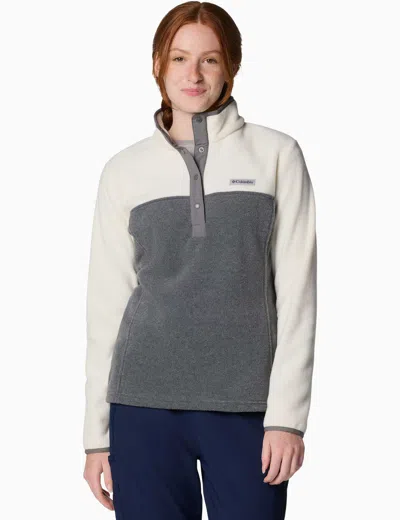 Columbia Benton Springs Half Snap Pullover In Grey