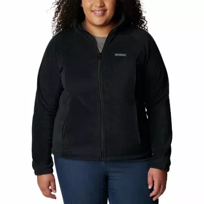 Columbia Benton Springs Womens Plus Fleece Lightweight Jacket In Black