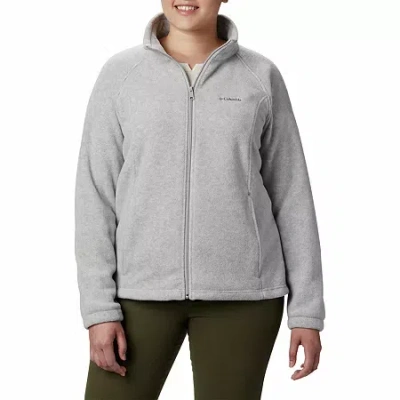 Columbia Benton Springs Womens Plus Fleece Lightweight Jacket In Gray