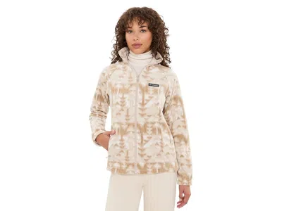 Columbia Bentontm Springs Printed Full Zip Women's Coat Ancient Fossil/sketchup: Md, Polyester In Neutral