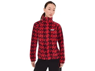 Columbia Bentontm Springs Printed Full Zip Women's Coat Mountain Red/twills: Lg, Polyester