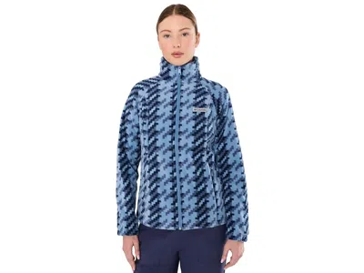 Columbia Bentontm Springs Printed Full Zip Women's Coat Rainy Day/twills: Xs, Polyester In Blue