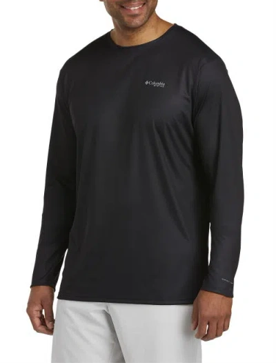 Columbia Big & Tall Fish Flag Long-sleeve Graphic Tee In Black